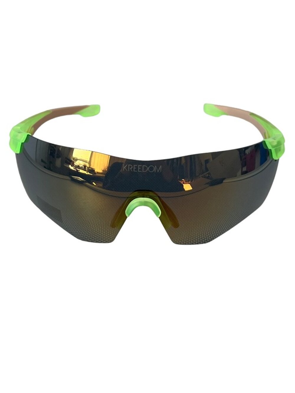 Kreedom Sport Sunglasses Black Lens UV Protection Unisex Cycling Outdoor Green